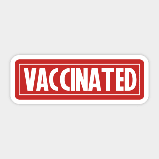 Vaccinated Marvel Logo Sticker